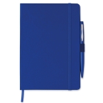 Carnet avec stylo et couverture en similicuir A5 pages lignées Hemming couleur bleu