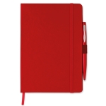 Carnet avec stylo et couverture en similicuir A5 pages lignées Hemming couleur rouge