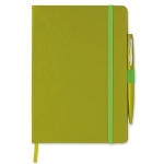 Carnet avec stylo et couverture en similicuir A5 pages lignées Hemming couleur vert lime