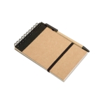 Carnets d'entreprise durables avec stylo A6 pages lisses Ecospirale couleur noir deuxième vue