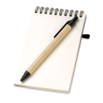 Carnets d'entreprise durables avec stylo A6 pages lisses Ecospirale couleur noir troisième vue