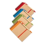 Carnets d'entreprise durables avec stylo A6 pages lisses Ecospirale couleur orange