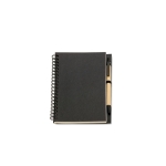 Carnet personnalisé en papier recyclé B6 pages lisses EcoBasic Small couleur noir deuxième vue