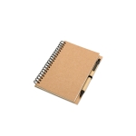 Carnet personnalisé en papier recyclé B6 pages lisses EcoBasic Small couleur beige