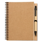 Carnet personnalisé en papier recyclé B6 pages lisses EcoBasic Small couleur beige