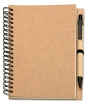 Carnet personnalisé en papier recyclé B6 pages lisses EcoBasic Small couleur beige quatrième vue