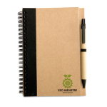 Carnet en papier recyclé avec détail coloré B6 pages lisses EcoColors couleur noir deuxième vue principale