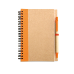 Carnet en papier recyclé avec détail coloré B6 pages lisses EcoColors couleur orange
