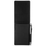 Carnet de poche avec étui et stylo A7 avec des pages lisses Summary couleur noir deuxième vue