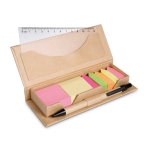 Ensemble de bureau personnalisé pas cher livré boite carton StickySet couleur beige