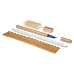 Trousse en jute et coton avec set d'écriture écologique Ecorol couleur beige troisième vue
