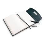 Conférencier exclusif en PU avec bloc-notes et stylo A5 Delux couleur noir deuxième vue