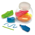 5 marqueurs fluorescents dans un pot en plastique Fun couleur multicolore