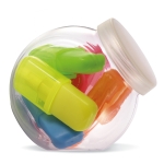 5 marqueurs fluorescents dans un pot en plastique Fun couleur multicolore deuxième vue