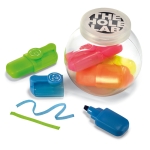 5 marqueurs fluorescents dans un pot en plastique Fun couleur multicolore vue principale