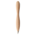 Stylo en bois avec design original et encre noire Wood Shape couleur bois vue principale