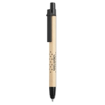 Stylos promotionnels en carton recyclé et encre bleue Multifonction couleur noir vue principale