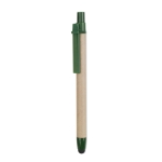 Stylos promotionnels en carton recyclé et encre bleue Multifonction couleur vert