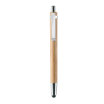 Ensemble écologique de crayon et stylo à encre bleue à offrir Bambou couleur bois deuxième vue