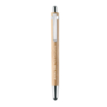 Ensemble écologique de crayon et stylo à encre bleue à offrir Bambou couleur bois deuxième vue principale
