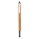 Stylo personnalisé en bambou à l'encre bleue Multifonction couleur bois