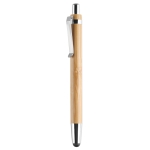Stylo personnalisé en bambou à l'encre bleue Multifonction couleur bois deuxième vue
