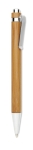 Stylo avec corps en bois et finition chromée à l'encre bleue Bamboo couleur bois deuxième vue