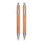 Set d'écriture écologique avec stylo à encre noire et crayon de papier couleur bois septième vue