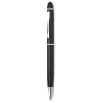Stylo  en aluminium gravé design basique encre bleue Paddy couleur noir deuxième vue