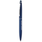 Stylos promotionnels en aluminium avec encre bleue Classic Touch couleur bleu