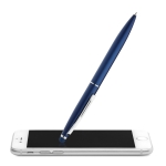 Stylos promotionnels en aluminium avec encre bleue Classic Touch couleur bleu troisième vue