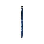 Stylos promotionnels en aluminium avec encre bleue Classic Touch vue avec zone d'impression
