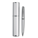 Stylos personnalisable en métal à graver avec étui Encre noire Class B couleur argenté
