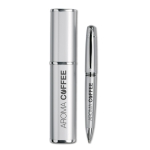 Stylos personnalisable en métal à graver avec étui Encre noire Class B couleur argenté vue principale