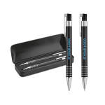 Lot pas cher de stylo automatique et porte-mine à encre bleue Color vue avec zone d'impression