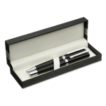 Stylo rotatif et roller classiques avec capuchon à encre bleue Style couleur noir deuxième vue