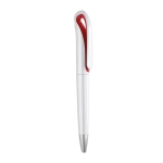 Stylos à bille publicitaires ABS Encre Bleue avec clip Cygne blanc couleur rouge
