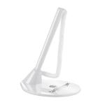 Stylo avec support et cordon élastique pour entreprise Budget couleur blanc vue principale