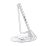 Stylo avec support et cordon élastique pour entreprise Budget couleur blanc deuxième vue principale