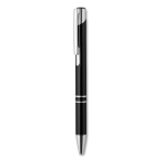 Stylos métalliques gravés populaires pour cadeaux en encre bleue Aster couleur noir deuxième vue