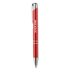 Stylos métalliques gravés populaires pour cadeaux en encre bleue Aster couleur rouge vue principale