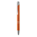 Stylos métalliques gravés populaires pour cadeaux en encre bleue Aster couleur orange