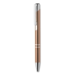 Stylos métalliques gravés populaires pour cadeaux en encre bleue Aster couleur champagne deuxième vue