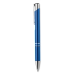 Stylos métalliques gravés populaires pour cadeaux en encre bleue Aster couleur bleu roi