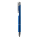 Stylos métalliques gravés populaires pour cadeaux en encre bleue Aster couleur bleu roi deuxième vue