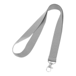 Tour de cou personnalisé pas cher de 2 cm avec mousqueton BasicStyle couleur gris