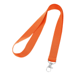 Tour de cou personnalisé pas cher de 2 cm avec mousqueton BasicStyle couleur orange