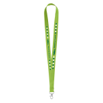 Tour de cou personnalisé pas cher de 2 cm avec mousqueton BasicStyle couleur vert clair première vue
