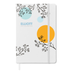 Carnet personnalisé pas cher en couleur vive A5 pages lisses Sketch couleur blanc deuxième vue principale
