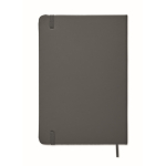 Carnet personnalisé pas cher en couleur vive A5 pages lisses Sketch couleur gris foncé troisième vue